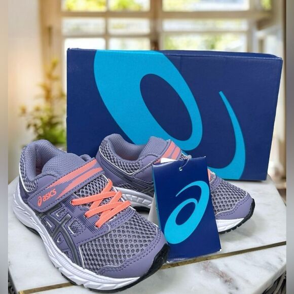 ASICS Youth Girl's CONTEND 5 PS ASH ROCK/SILVER Athletic Shoes Size 10 EU 27 - Picture 2 of 12